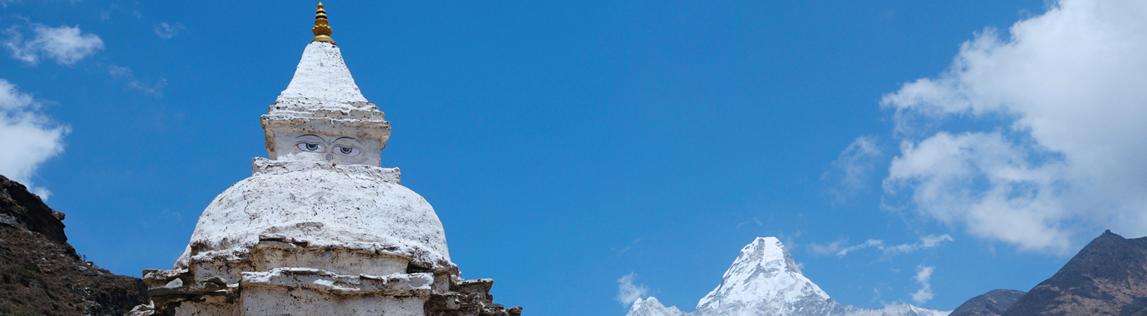 Mount Ama Dablam and Stupa 