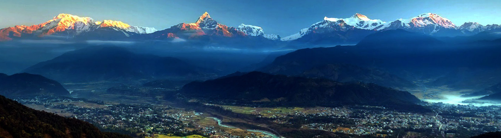 Annapurna Range and Pokhara City