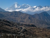 Landscape view of Muktinath Temple